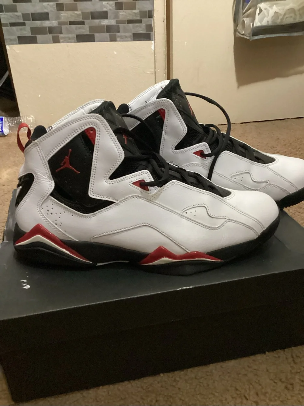 Jordan‎ Retro White Black Red Basketball Shoes